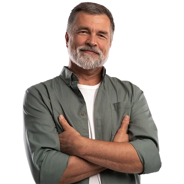 a man with his arms crossed