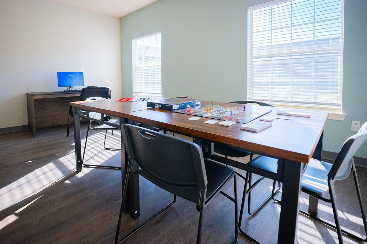 a board game on a table